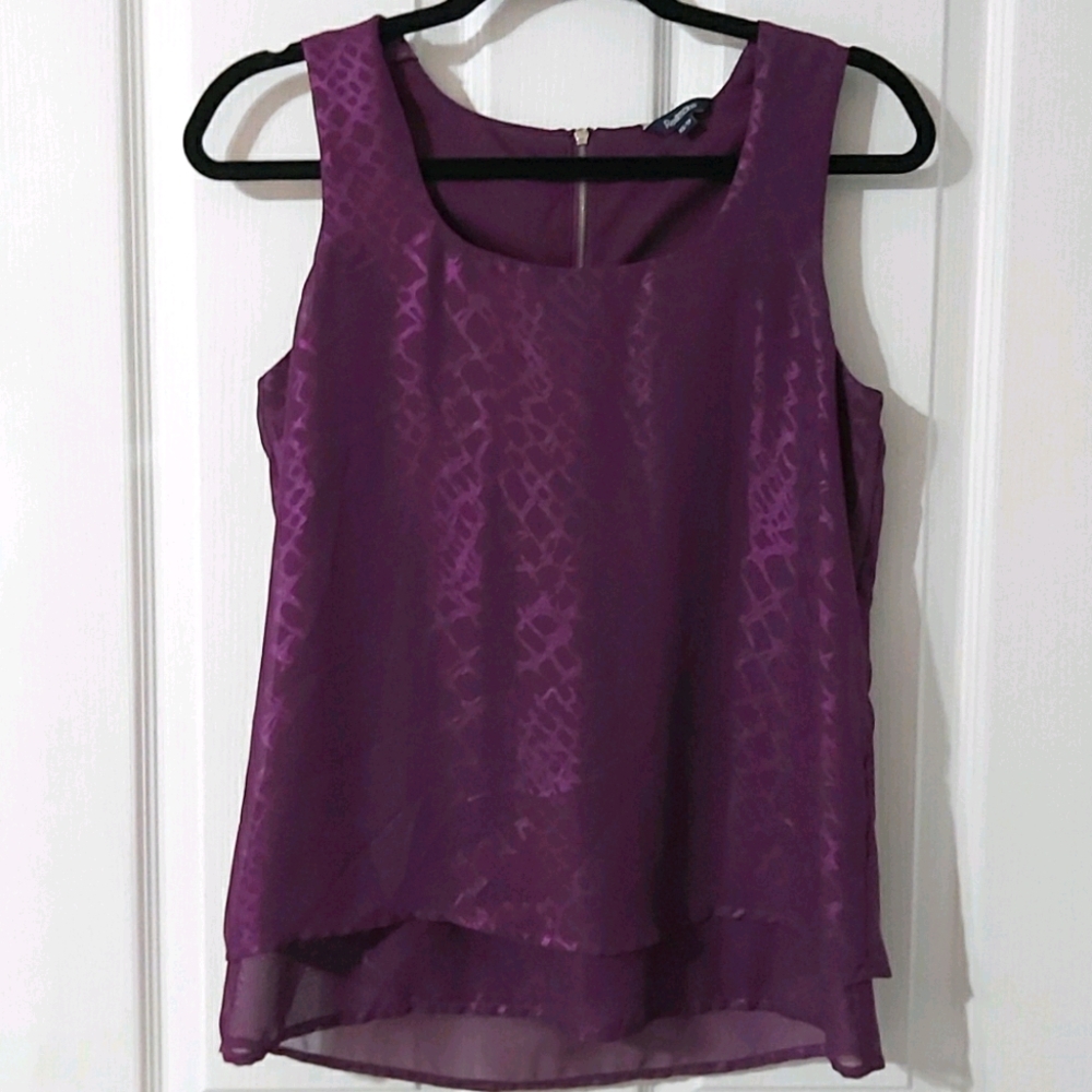 Gently loved purple sleeveless blouse